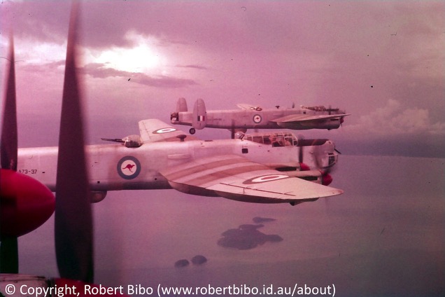 Avro GAF Lincoln Mk.30A (A73-37) in formation with No. 1 Squadron.