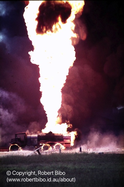 Avgas fire.